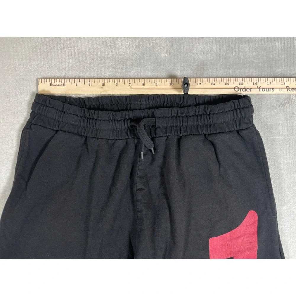 True Religion Sweatpants Men's L Black Joggers Big Horseshoe Logo Lounge